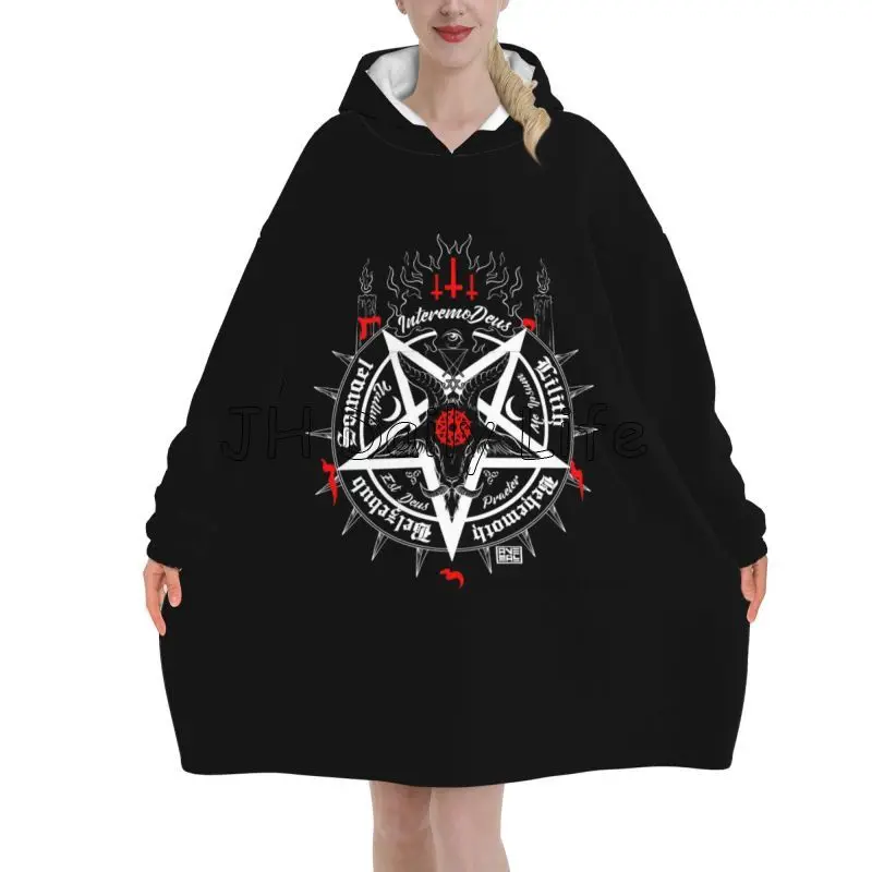 Black Satan Skull Dead Head My - Sherpa Hoodie Fleece incelemesi ve fiyatı
