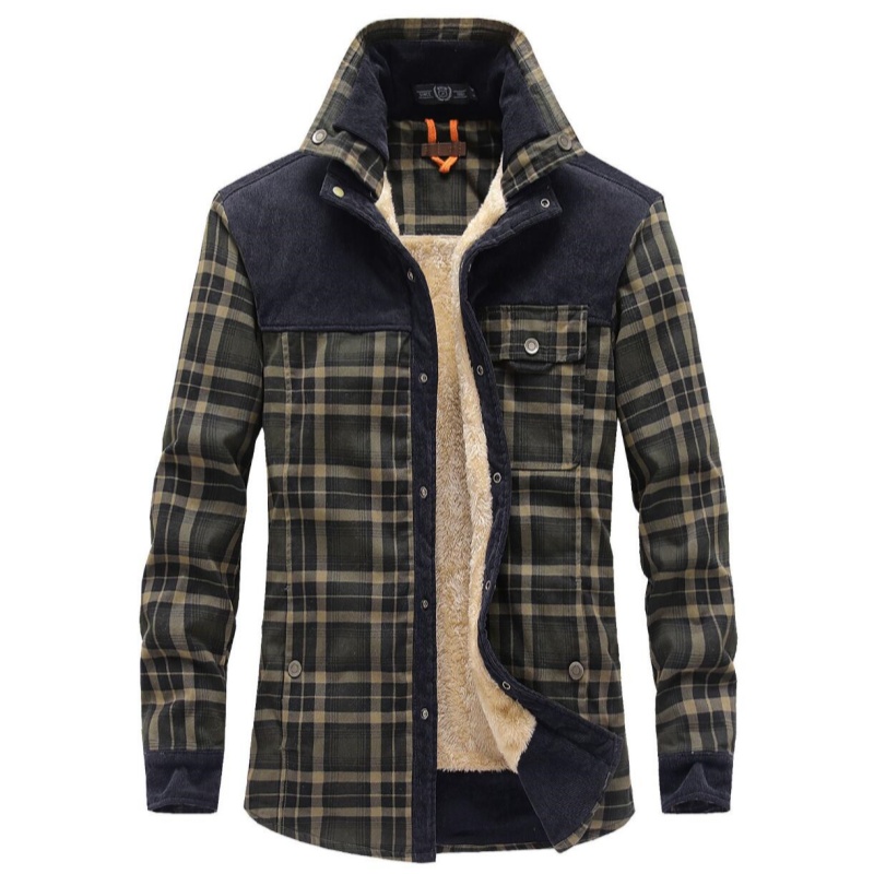 Men's Jackets Winter Windproof - Flannel Shirt Lined incelemesi ve fiyatı
