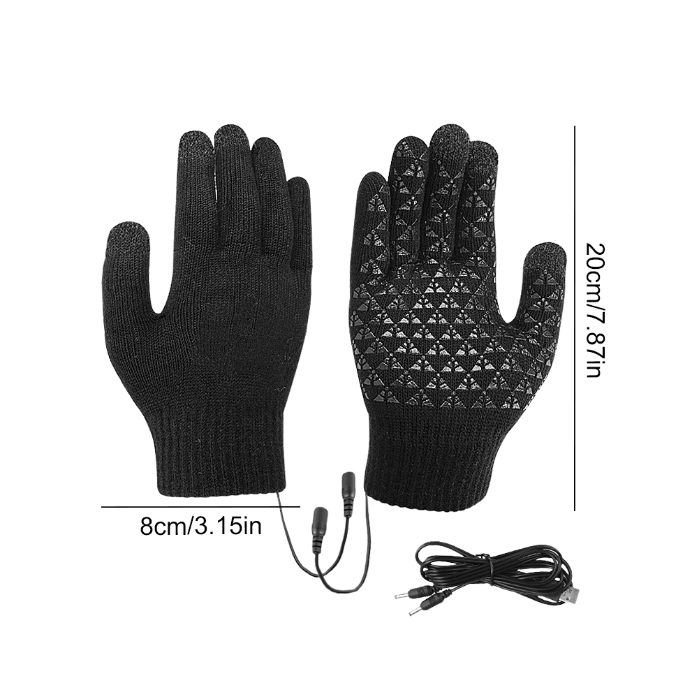 USB Heated Knitted Gloves Full - Touch Screen Gloves incelemesi ve fiyatı