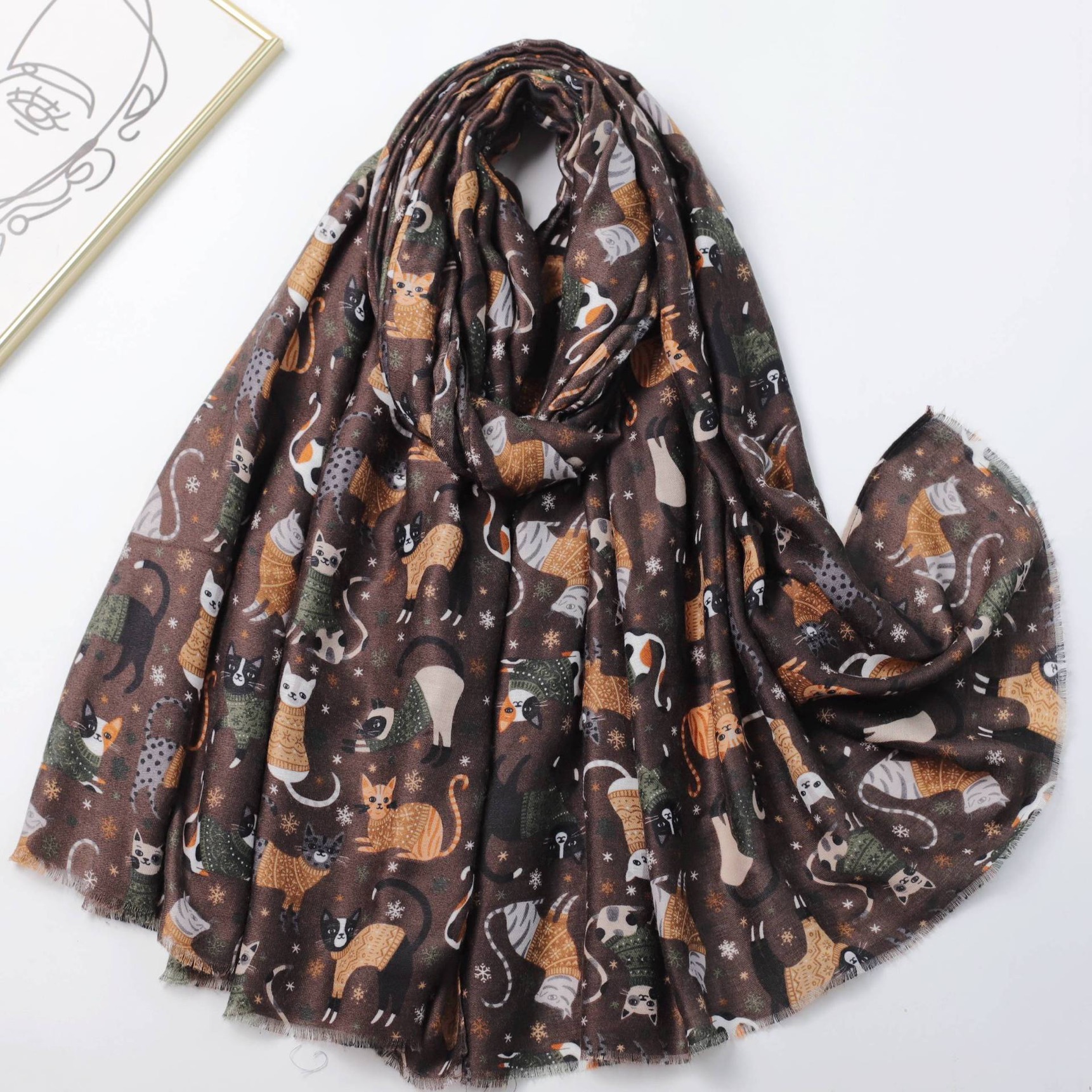Women's Lovely Cartoon Playful - Shawl Wrap Winter incelemesi ve fiyatı