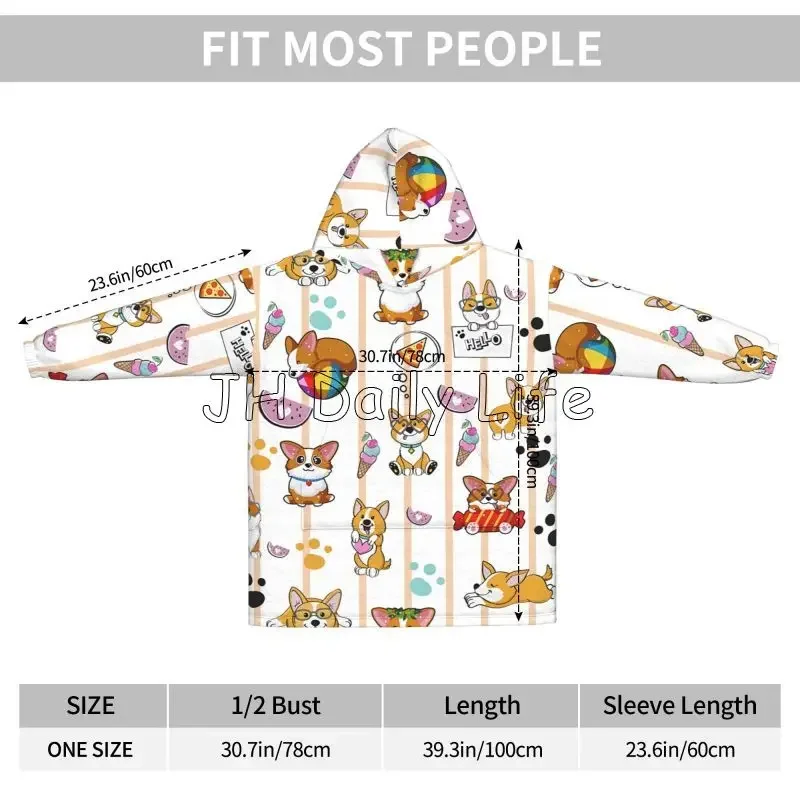 Cute Corgi Dog Wearable Hoodie - Sherpa Hoodie Fleece incelemesi ve fiyatı