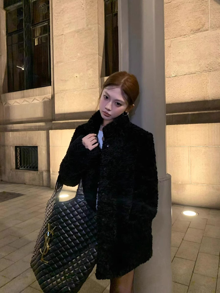 Lamb Wool Jacket Coat Woman Wa - Wool Coat Peacoat incelemesi ve fiyatı