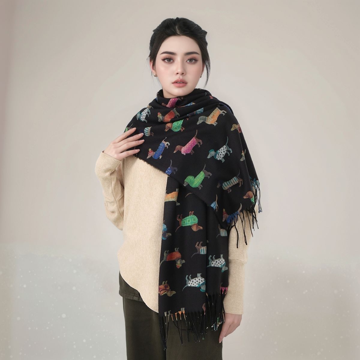 New Cashmere Scarf Shawl Dachs - Cashmere Pashmina Wrap incelemesi ve fiyatı
