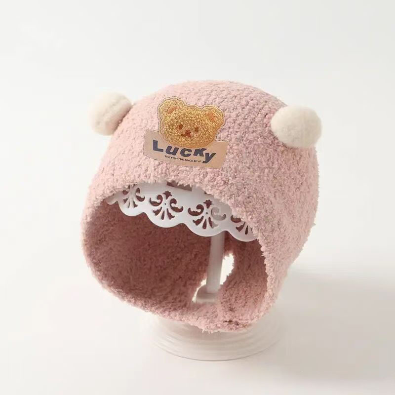 Cute Bear Baby Ear Protection  - Knit Beanie Hat Warm incelemesi ve fiyatı