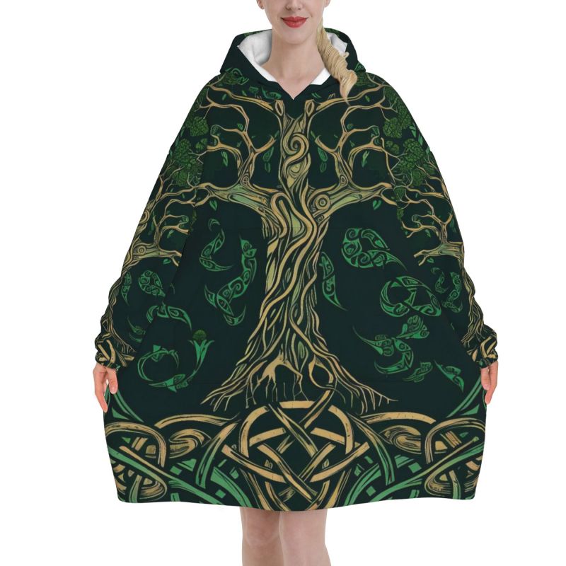 Tree of Life Celtic Pattern Bl - Sherpa Hoodie Fleece incelemesi ve fiyatı