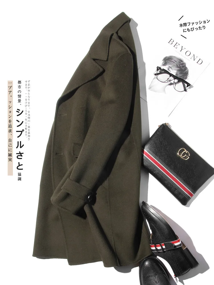 AYUNSUE 100% Wool Coat Men Aut - Wool Coat Peacoat incelemesi ve fiyatı