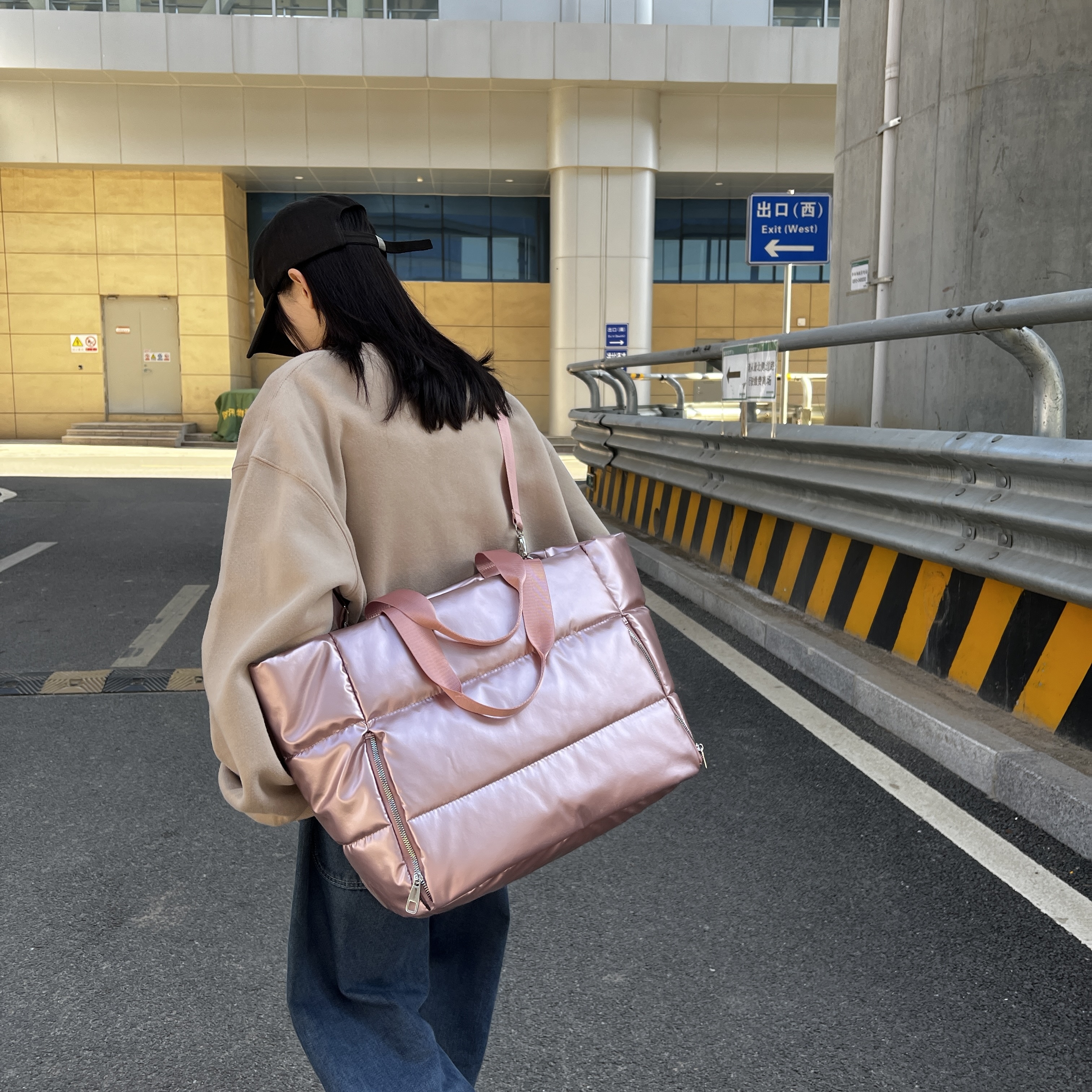 Women Y2k Silver Shoulder Bag  - Down Jacket Packable incelemesi ve fiyatı