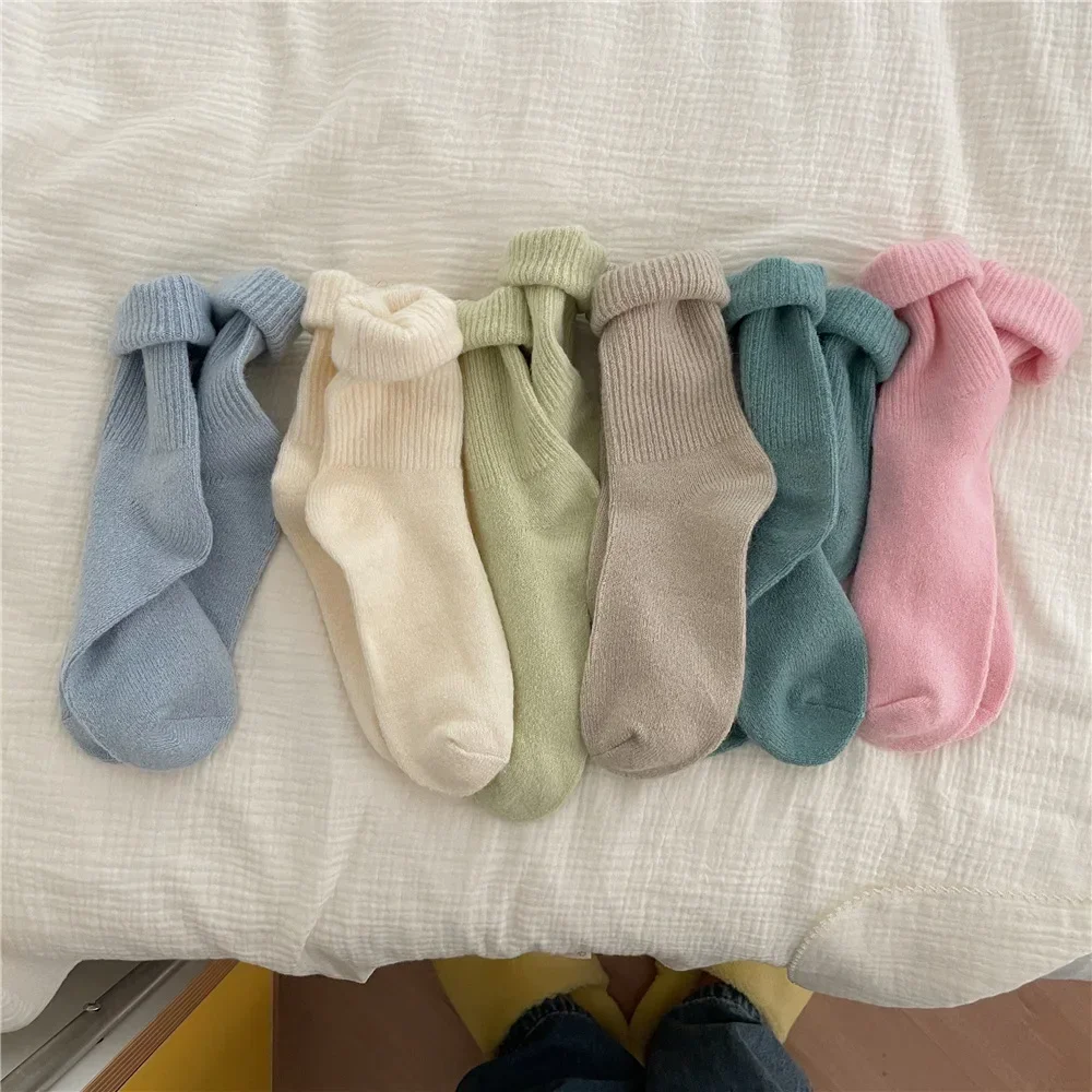 Solid Color Women Winter Thick - Thermal Sock Wool incelemesi ve fiyatı