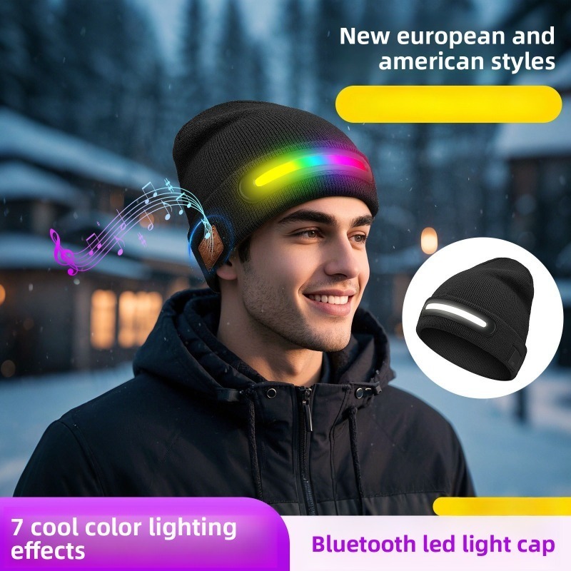 Christmas LED Light Up Bluetoo - Knit Beanie Hat Warm incelemesi ve fiyatı