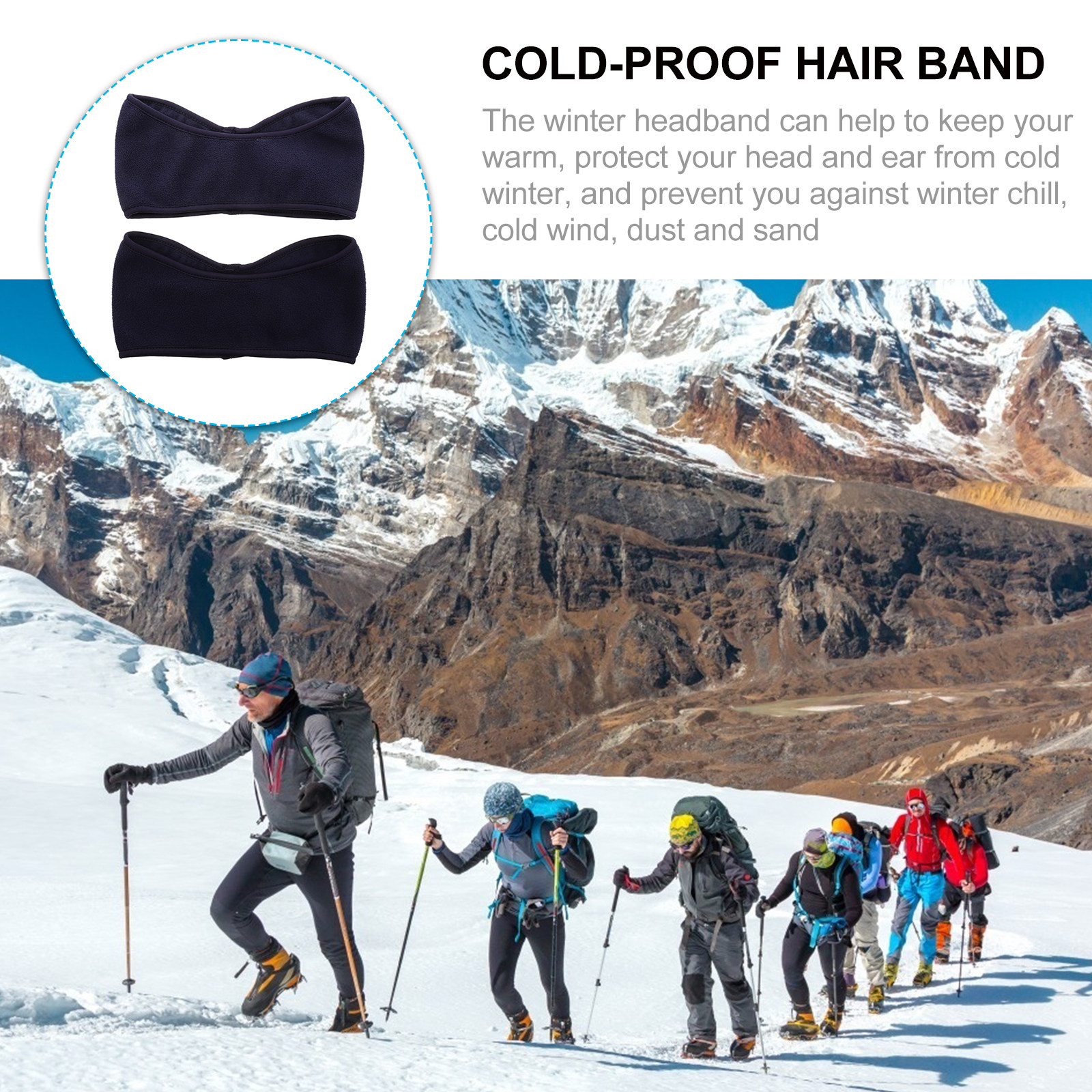 2Pcs Windproof Warm Headband P - Fleece Ear Warmer Band incelemesi ve fiyatı