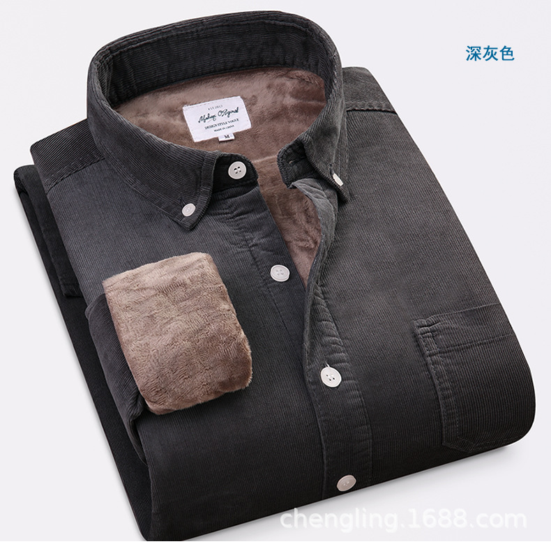 Corduroy Warm Shirts Cotton Pl - Flannel Shirt Lined incelemesi ve fiyatı