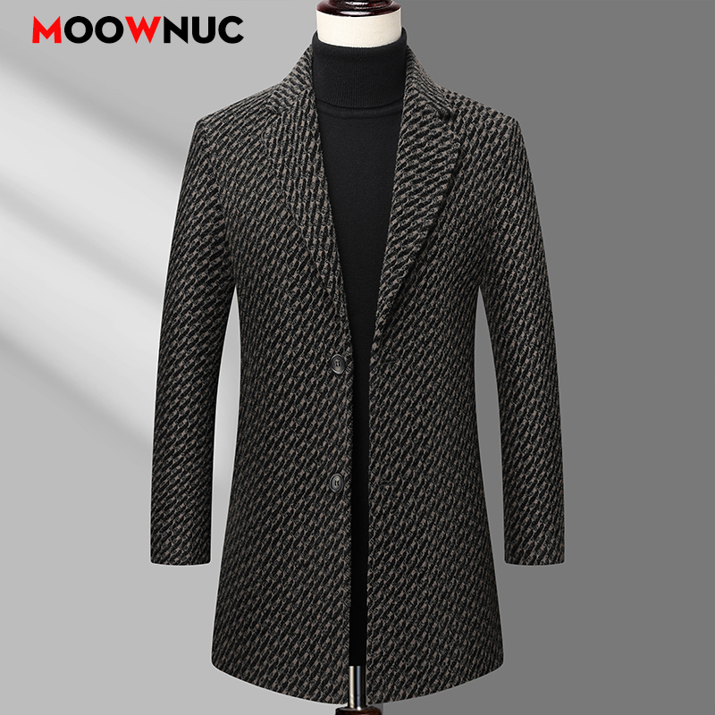 Long Coat Men Mens Wool Jacket - Wool Coat Peacoat incelemesi ve fiyatı