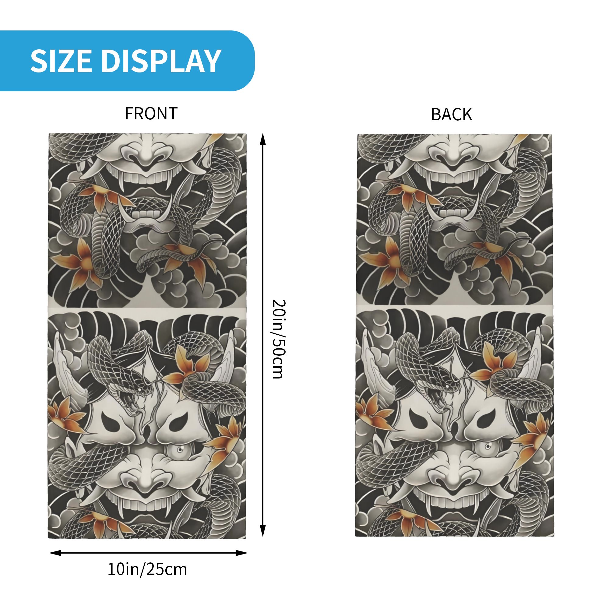 Custom Samurai Oni Demon Banda - Neck Gaiter Fleece incelemesi ve fiyatı