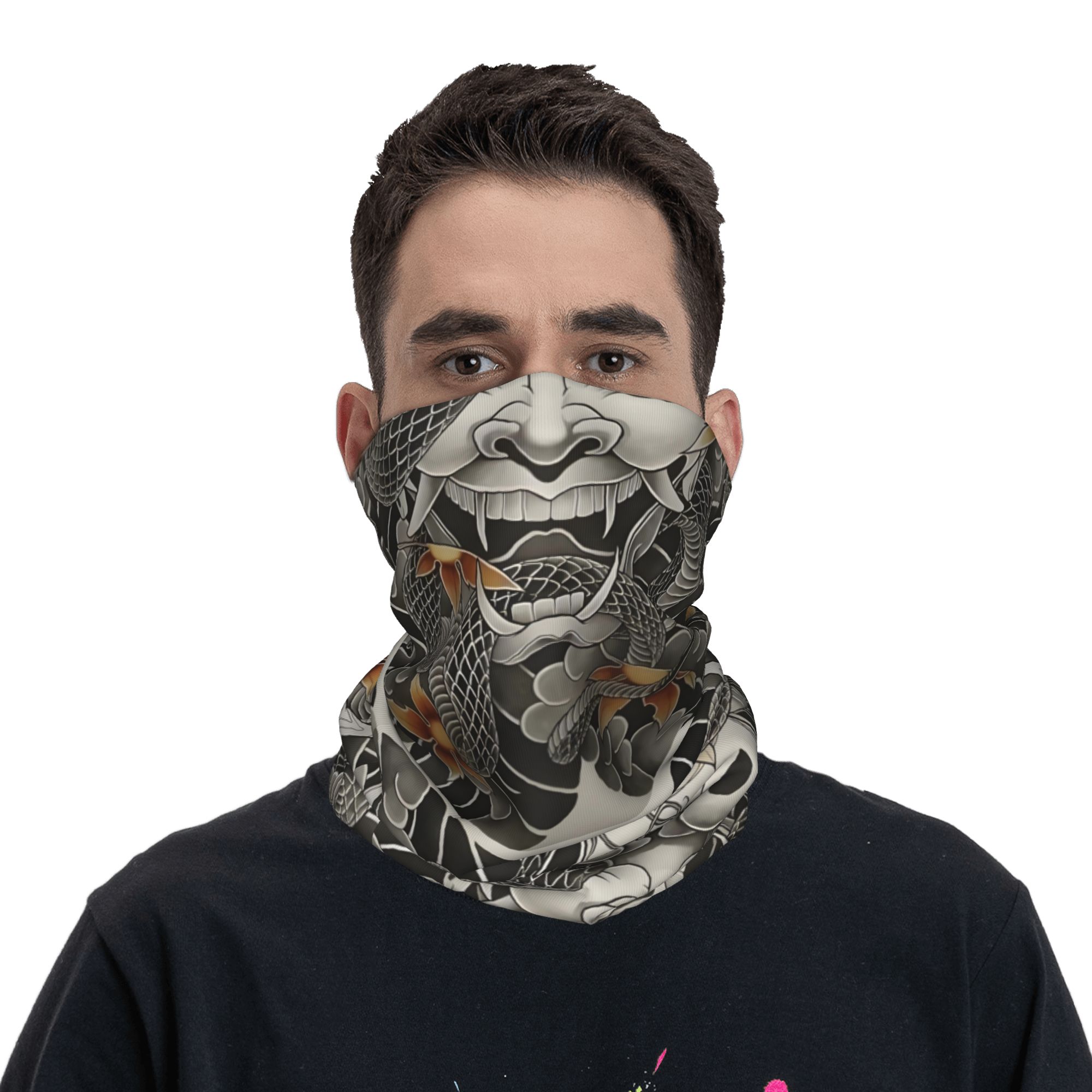 Custom Samurai Oni Demon Banda - Neck Gaiter Fleece incelemesi ve fiyatı