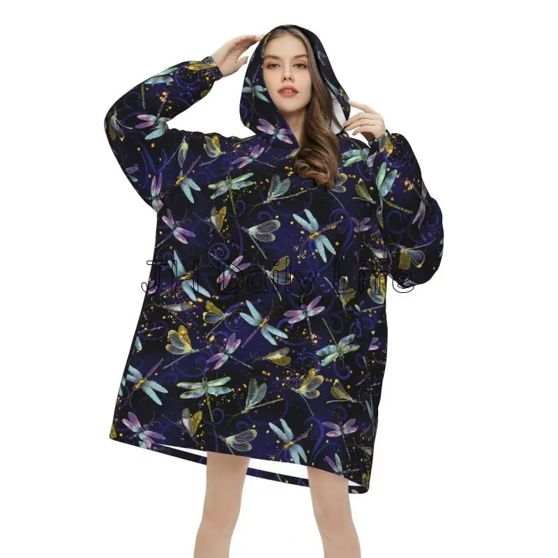 Dragonfly Galaxy Wearable Blan - Sherpa Hoodie Fleece incelemesi ve fiyatı