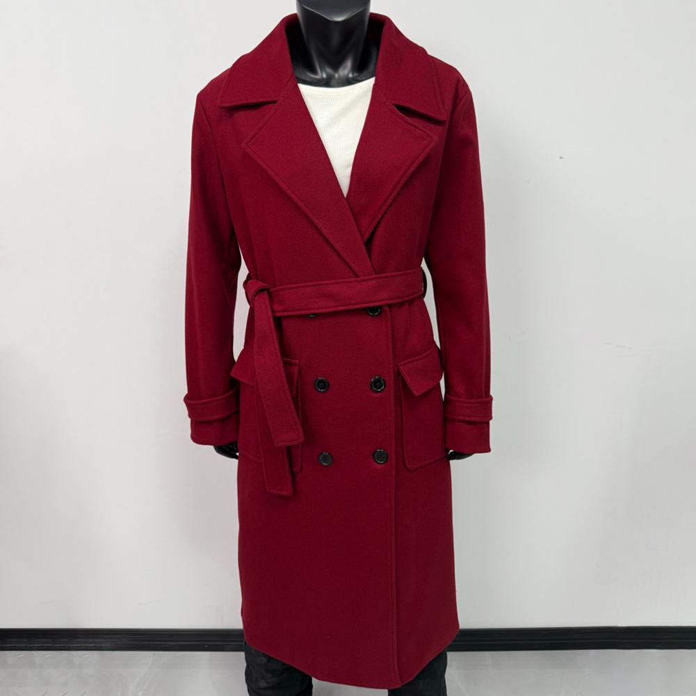 Women Coat Women's Double Brea - Wool Coat Peacoat incelemesi ve fiyatı